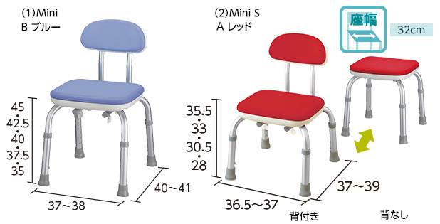 背付シャワーベンチMini